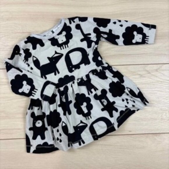 NEXT DRESS WITH ANIMAL PRINT DIAPER SNAPS - Picture 2 of 2